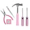Fleming Supply 7-piece Fleming Supply Household Hand Tool Kit in Carry Case- Hammer, Pliers, Tape Measure, Pink 633934ZCZ - alternate 3